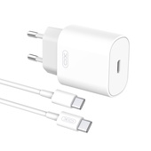 XO �adowarka sieciowa L91 PD 25W 1x USB-C bia�a + kabel USB-C - USB-C do SAMSUNG ZV50