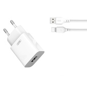 XO �adowarka sieciowa L99 1xUSB 2,4A BIA�A + KABEL USB/USB-C do SAMSUNG ZV50