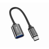 Yesido Adapter OTG GS01 Type-C Male - USB Female, 10cm, BLACK / CZARNY do SAMSUNG ZV50