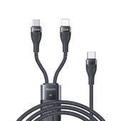 Yesido Kabel CA87 Type-C-2w1 100W 1.4m, BLACK / CZARNY do SAMSUNG ZV50