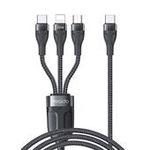 Yesido Kabel CA89 Type-C-3w1 PD 20W 1.2m 3.5A, BLACK / CZARNY do SAMSUNG ZV50