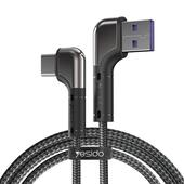 Yesido K�towy Kabel CA81 18W USB-Type-C 2m 2A, BLACK / CZARNY do SAMSUNG ZV50
