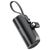 Yesido Powerbank YP68 5 000 mAh 12W + kabel USB-C, z��cze Lightning, CZARNY do SAMSUNG ZV50