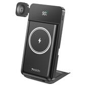 Yesido Powerbank YP69 10 000 mAh 22.5W 6w1 LED, MagSafe, USB-A+C, BLACK/CZARNY do SAMSUNG ZV50
