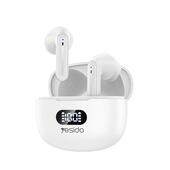Yesido S�uchawki TWS19 (ENC) Bluetooth 5.3 WHITE / BIA�Y