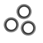 Zestaw szkie� na aparat black rhombus (3 sztuki) do Apple iPhone 15 Pro