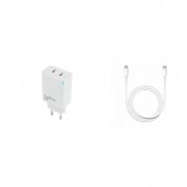 Szybka �adowarka sieciowa GaN PD QC 45W 2x USB-C z d�ugim kablem USB-C 2 m do Samsung Galaxy S25 Plus