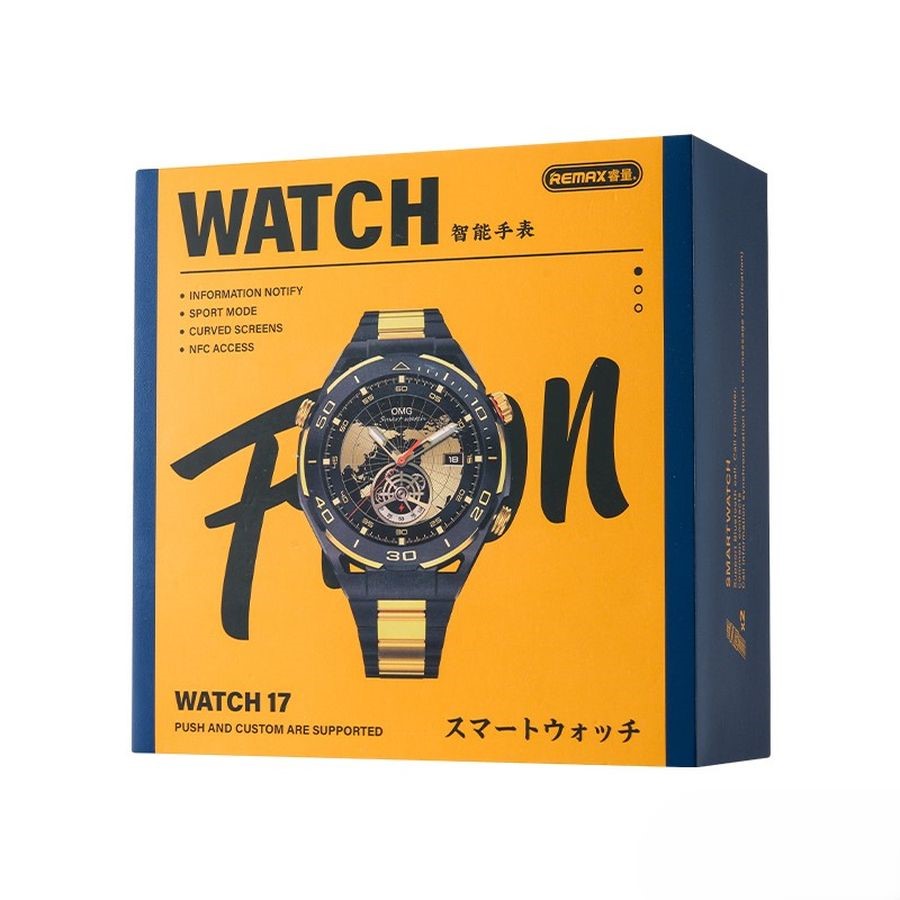 SMARTWATCH REMAX WATCH17 BLACK/GOLD / 3