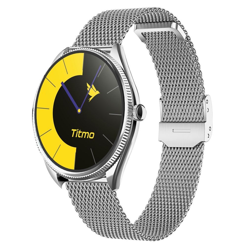Smartwatch Titmo O-170 AMOLED IP68 pasek stal szlachetna srebrny Samsung Galaxy M23 5G Smartwatch Titmo O-170 AMOLED IP68 pasek stal szlachetna srebrny Samsung Galaxy M23 5G