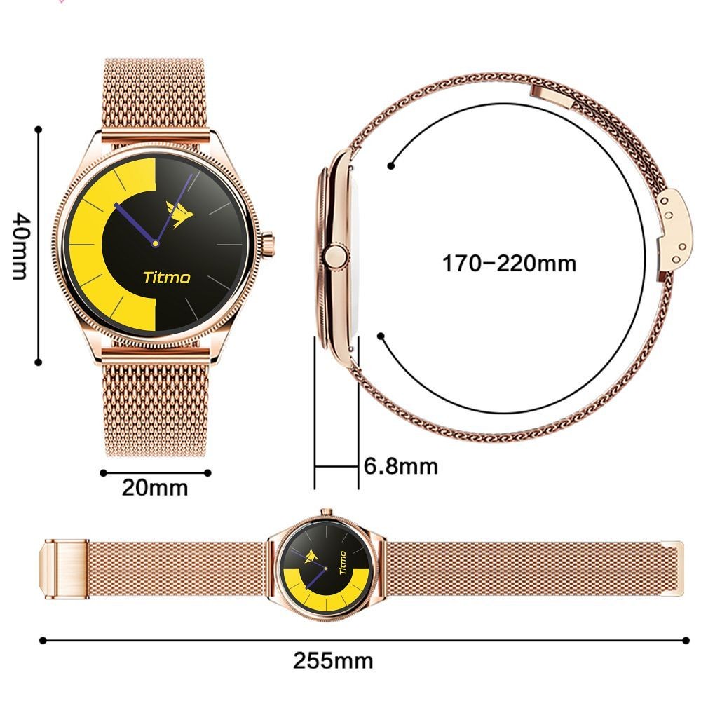 Smartwatch Titmo O-170 AMOLED IP68 pasek stal szlachetna z�oty Samsung Galaxy M23 5G / 5