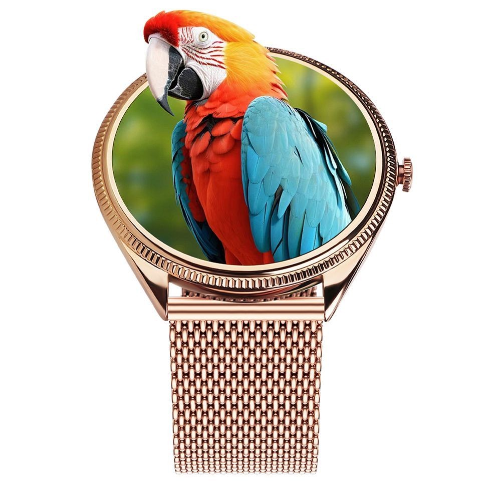 Smartwatch Titmo O-170 AMOLED IP68 pasek stal szlachetna z�oty Samsung Galaxy M23 5G / 6