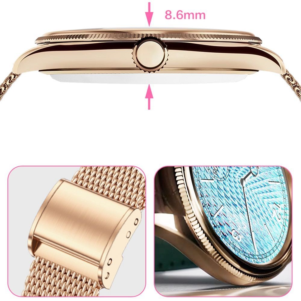 Smartwatch Titmo O-170 AMOLED IP68 pasek stal szlachetna z�oty Samsung Galaxy M23 5G / 7