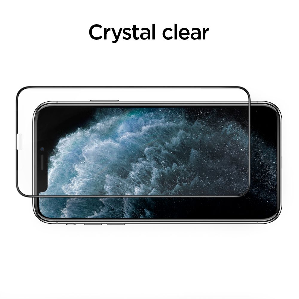 Spigen Alm Glass Fc Czarne Apple iPhone 11 Pro Max / 5