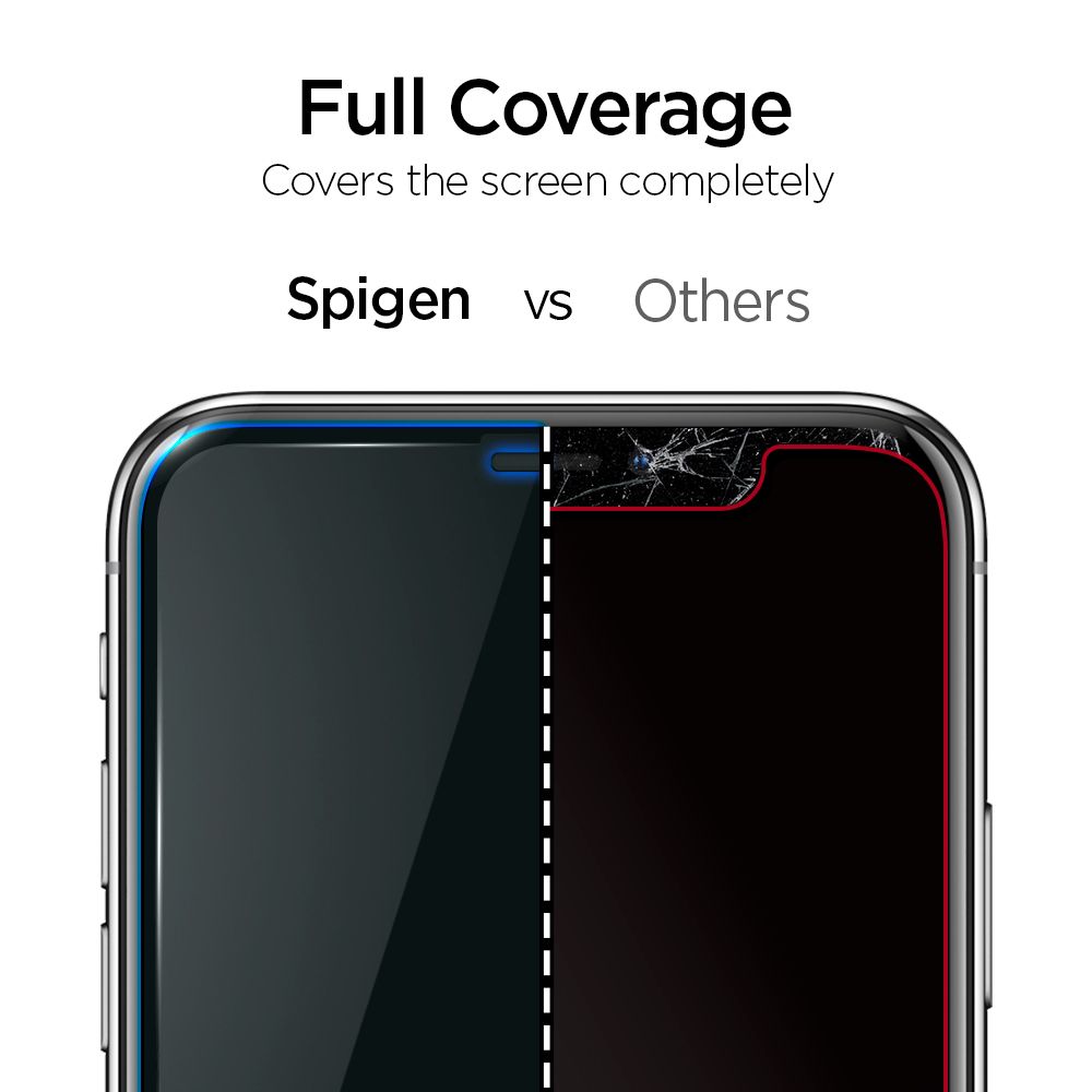 Spigen Alm Glass Fc Czarne Apple iPhone 11 Pro Max / 7
