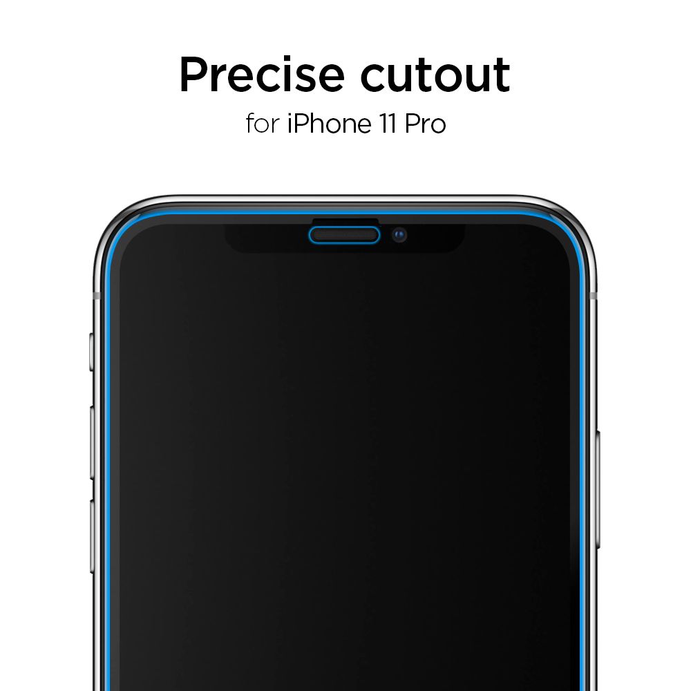 Spigen Alm Glass Fc Czarne Apple iPhone 11 Pro / 6
