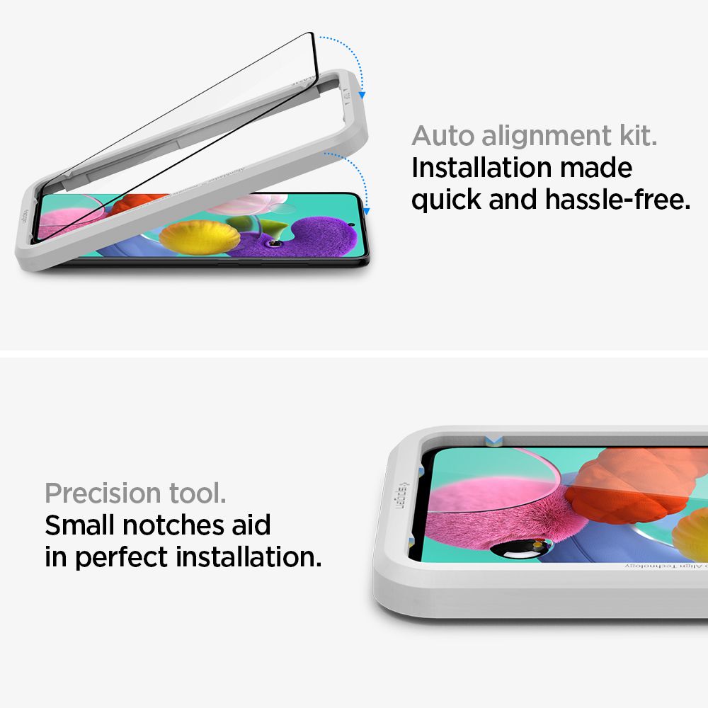 Spigen Alm Glass Fc Czarne Samsung Galaxy A51 / 2