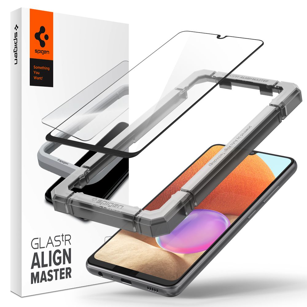 Spigen Alm Glass Fc czarne Samsung A32 Spigen Alm Glass Fc czarne Samsung A32