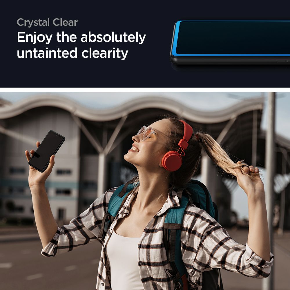 Spigen Alm Glass Fc czarne Samsung A72 / 6