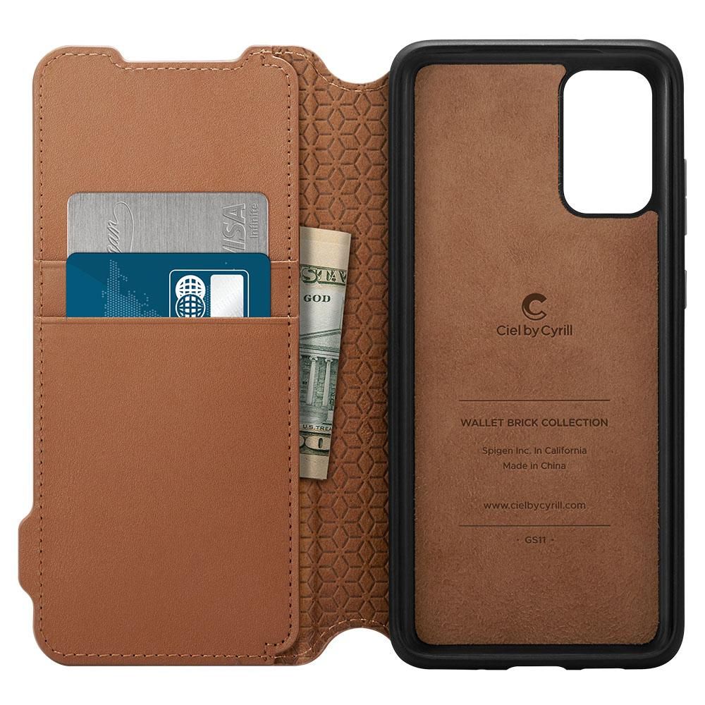 Spigen Ciel Wallet Brick Galaxy S20+ Plus Br�zowe Samsung Galaxy S20 Plus / 2