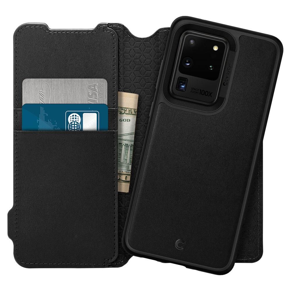 Spigen Ciel Wallet Brick Galaxy S20 Ultra Czarne Samsung S20 Ultra