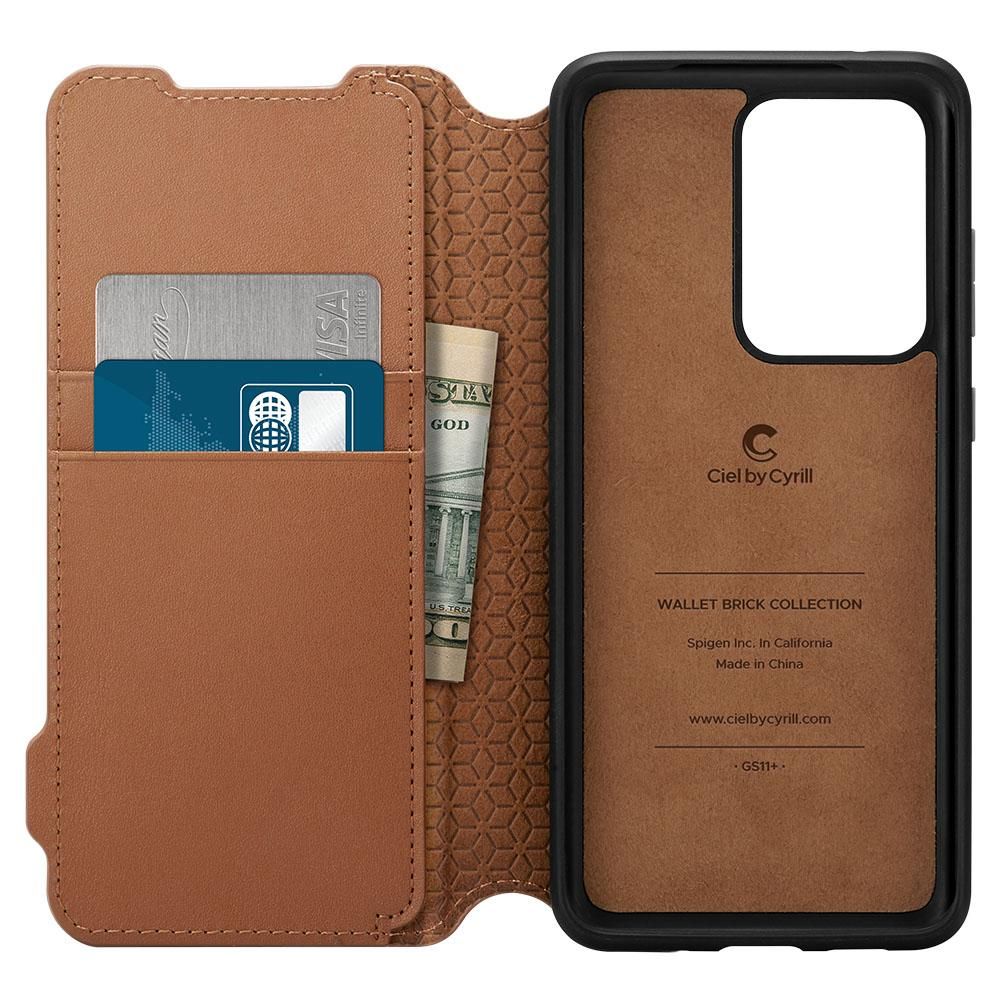 Spigen Ciel Wallet Brick Galaxy S20 Ultra Br�zowe Samsung S20 Ultra / 5