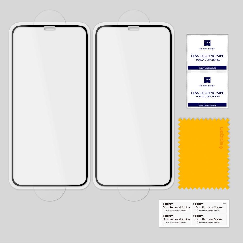 Spigen Glass FC 2-pack Czarne Apple iPhone 11 Pro / 8