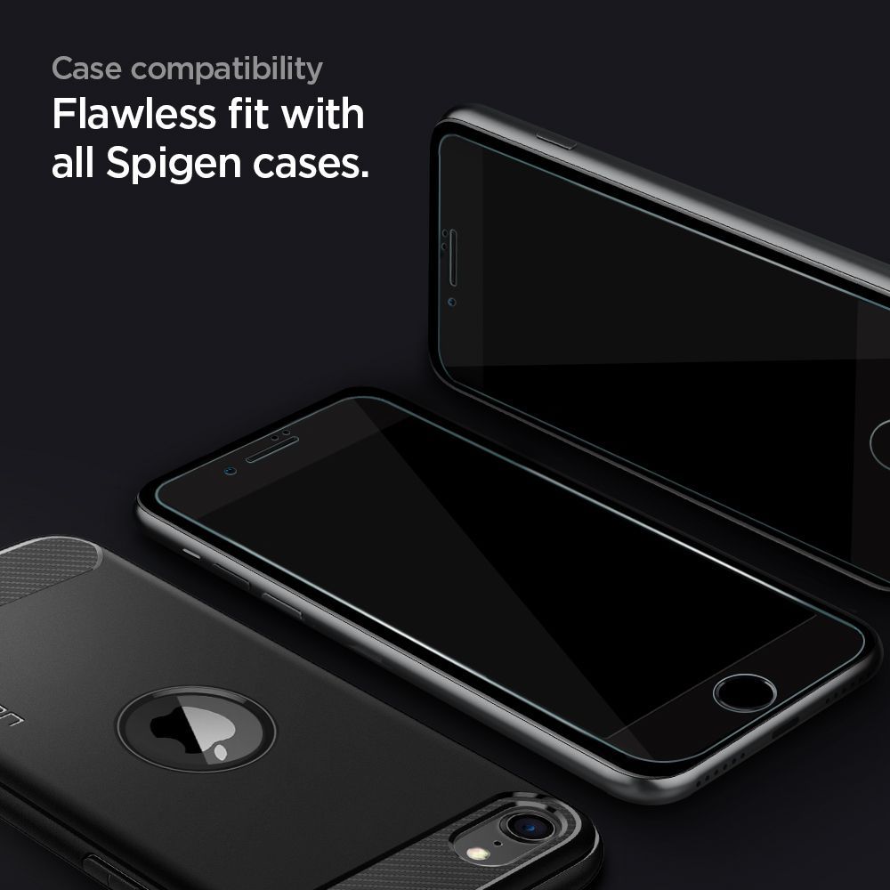 Spigen Glass FC 2-pack /se 2020 Czarne Apple iPhone 7 / 6