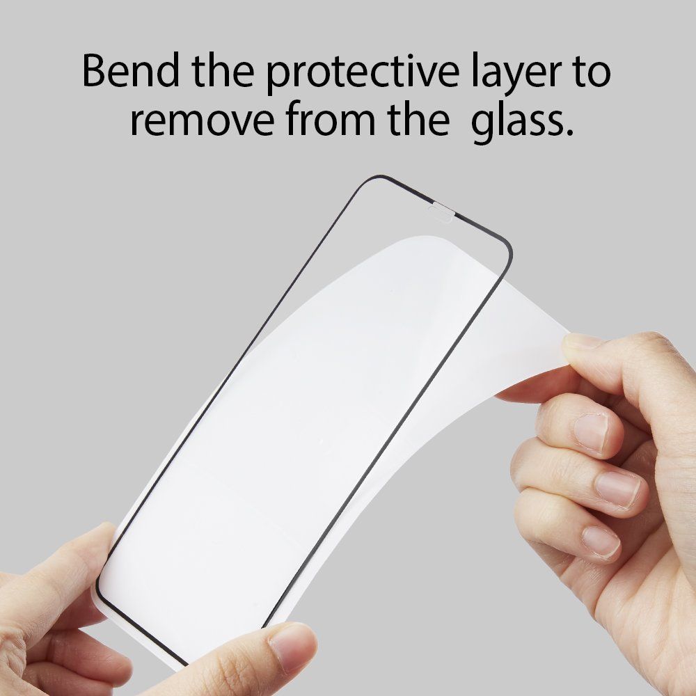 Spigen Glass FC Czarne Apple iPhone X / 7