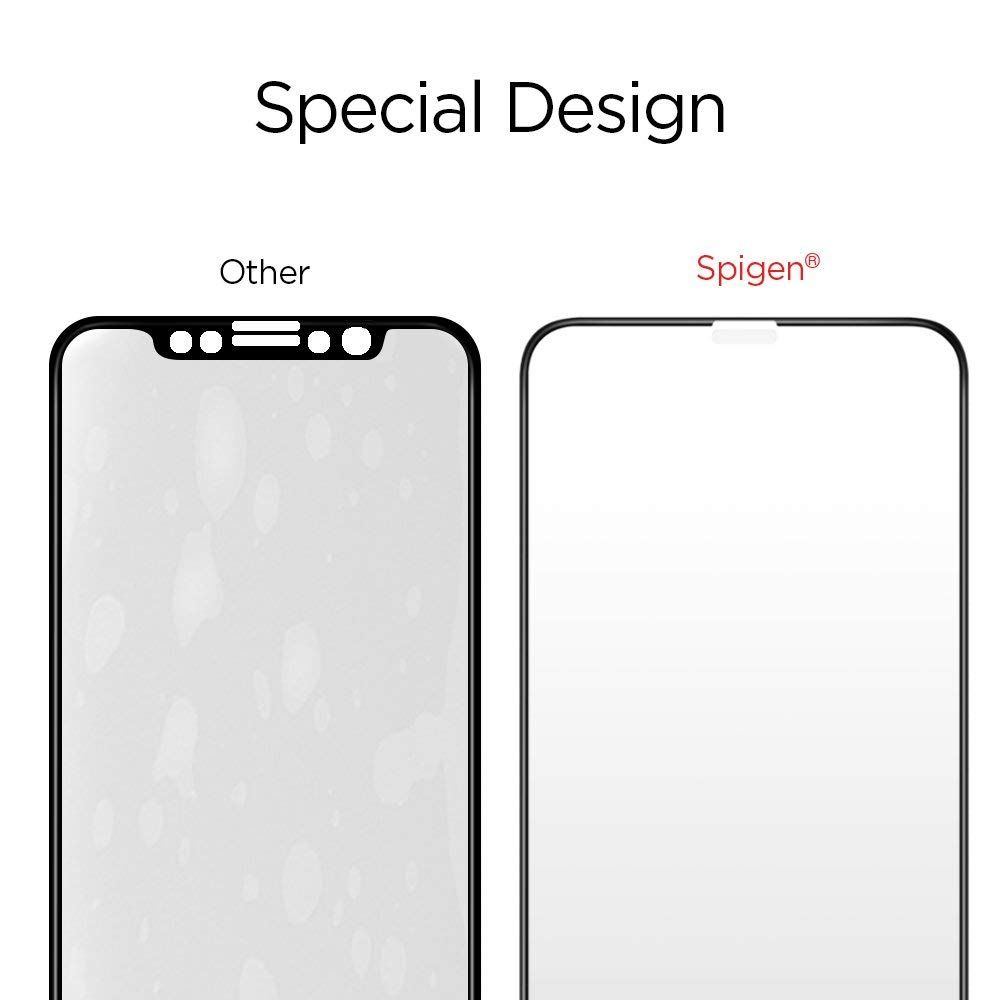 Spigen Glass FC Czarne Apple iPhone XS Max / 5