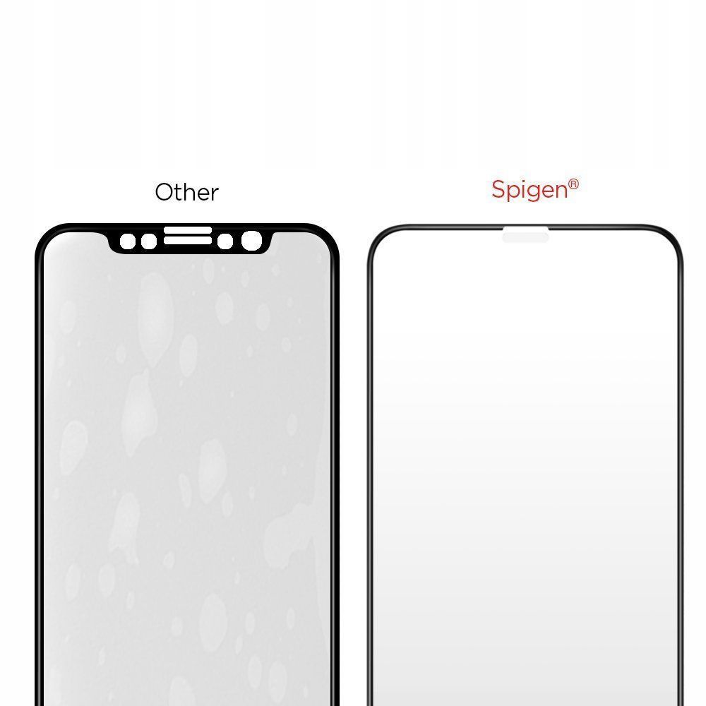Spigen Glass FC Czarne Apple iPhone XR / 3