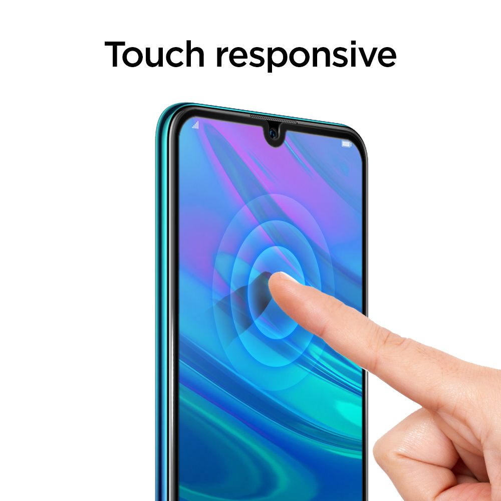Spigen Glass FC Czarne Huawei P Smart 2019 / 2