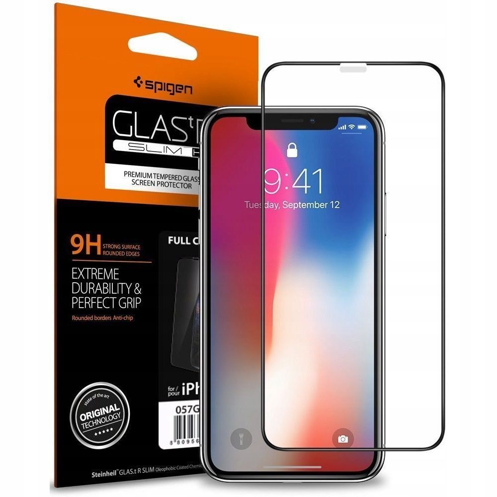 Spigen Glass FC Czarne Apple iPhone 11