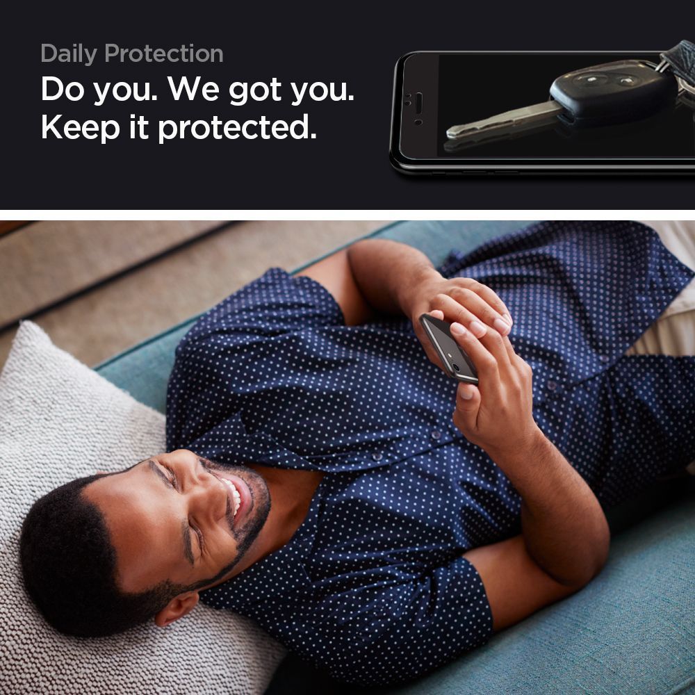 Spigen Glass FC Czarne Apple iPhone 7 / 3