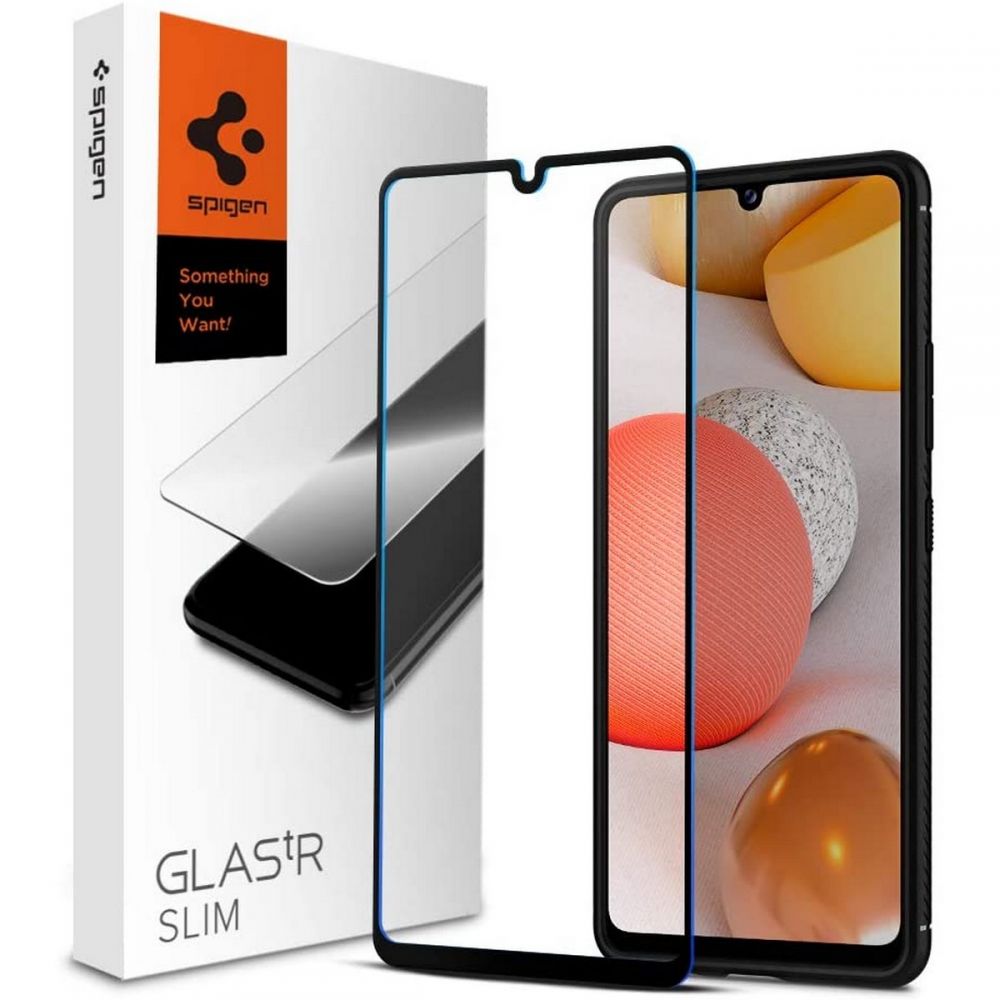 Spigen Glass FC czarne Samsung Galaxy A42 5G