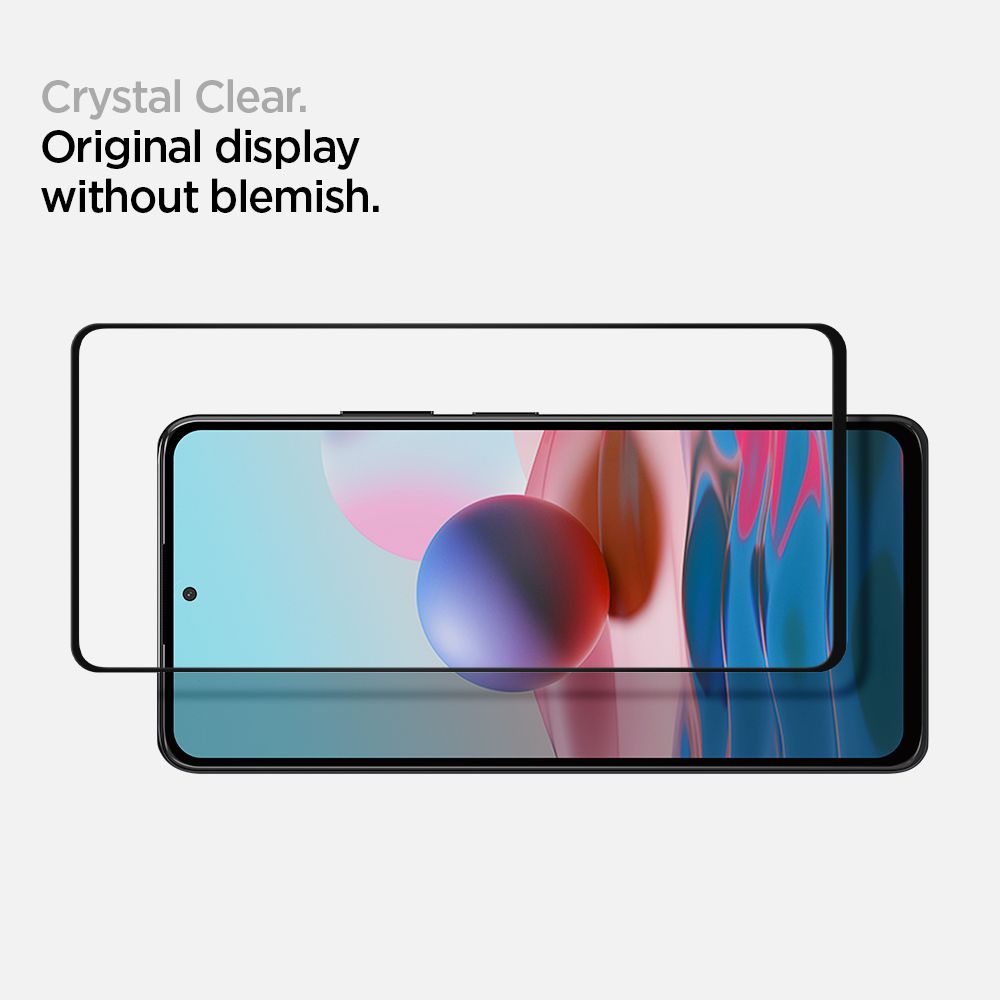 Spigen Glass FC czarne Xiaomi Redmi Note 10 / 4