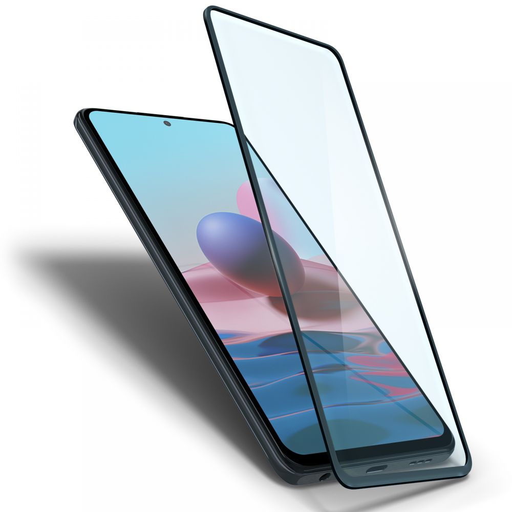 Spigen Glass FC czarne Xiaomi Redmi Note 10 / 8