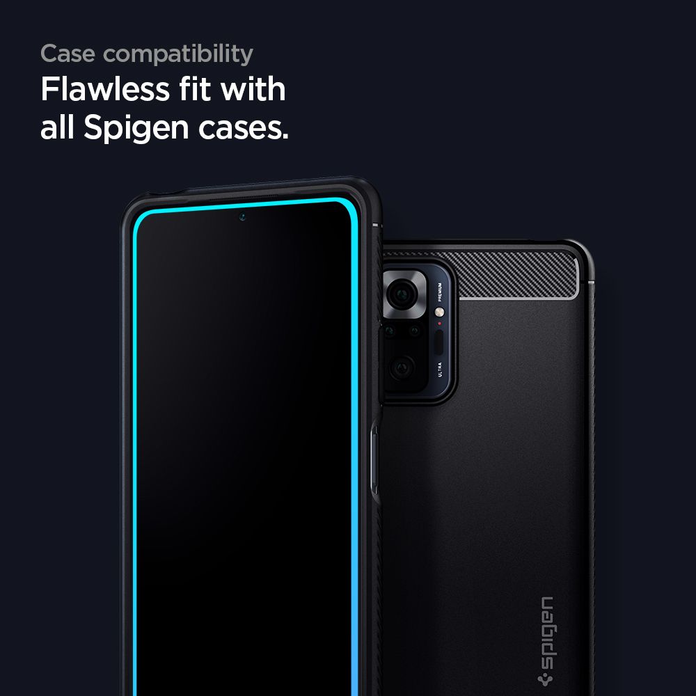 Spigen Glass FC czarne Xiaomi Redmi Note 10 Pro / 4