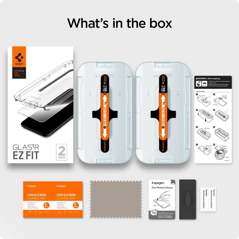 Spigen Glas.tr Ez Fit 2-pack Apple iPhone 12 / 8