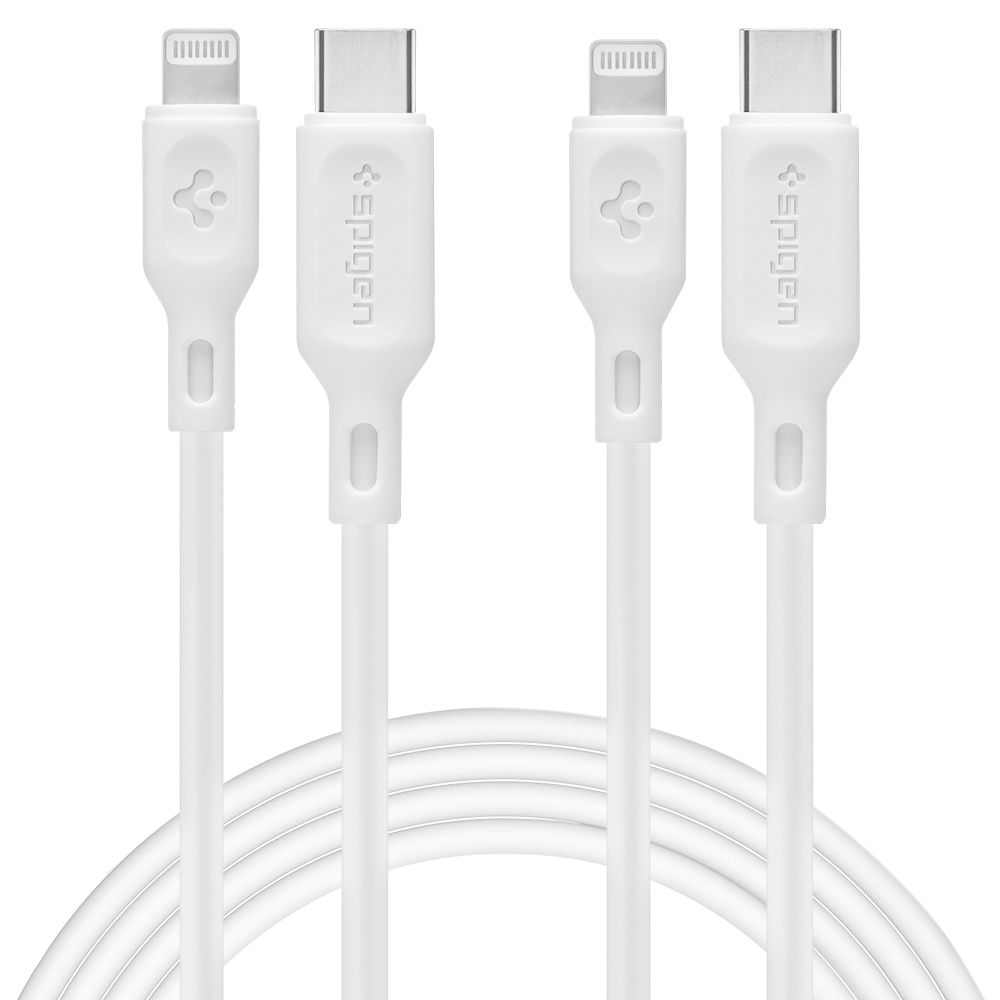 Spigen Kabel DuraSync MFi Lightning 2-Pack 100cm Bia�y