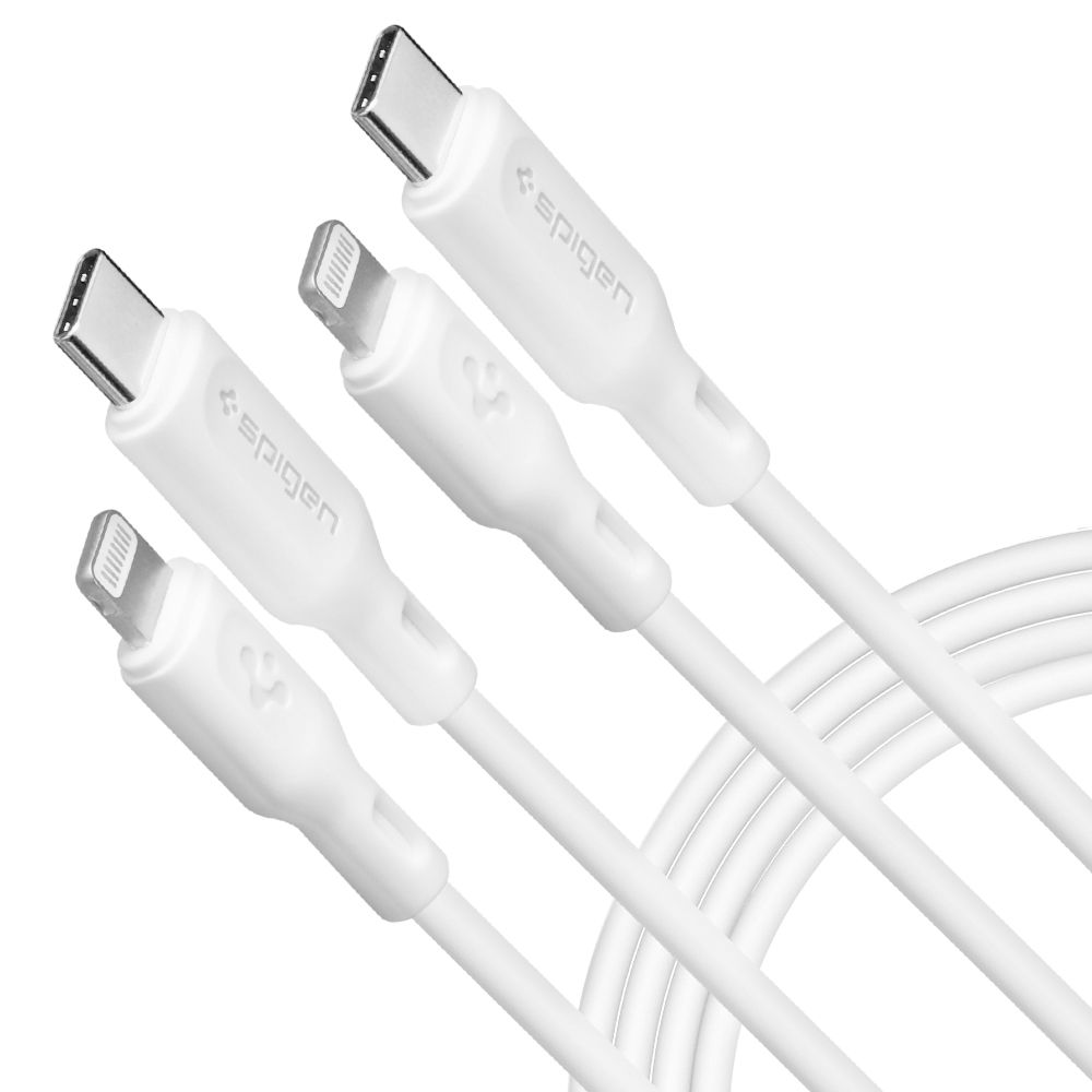 Spigen Kabel DuraSync MFi Lightning 2-Pack 100cm Bia�y / 3