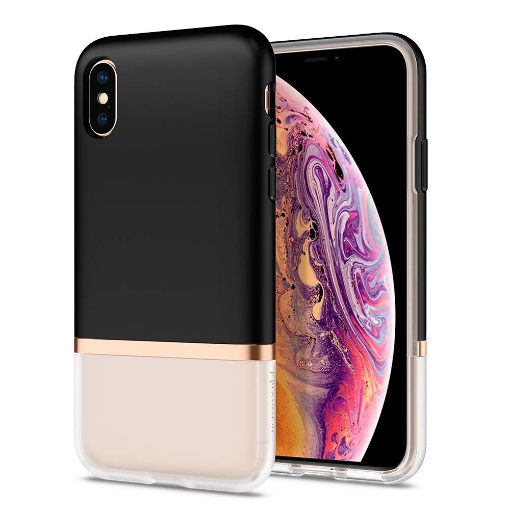 Spigen La Manon Jupe Milk Czarne Apple iPhone XS Max