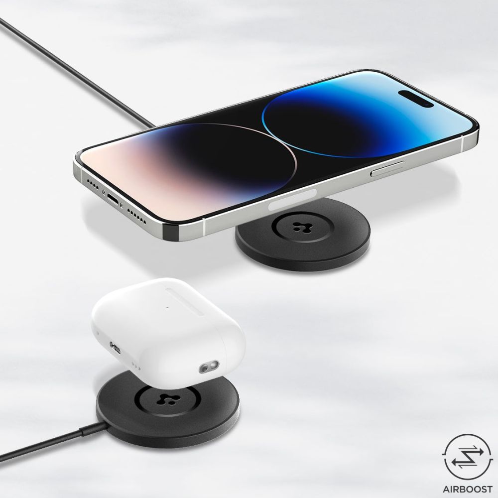 Spigen �adowarka bezprzewodowa PF2101 Arcfield Magnetic Magsafe Wireless Charger czarna / 7