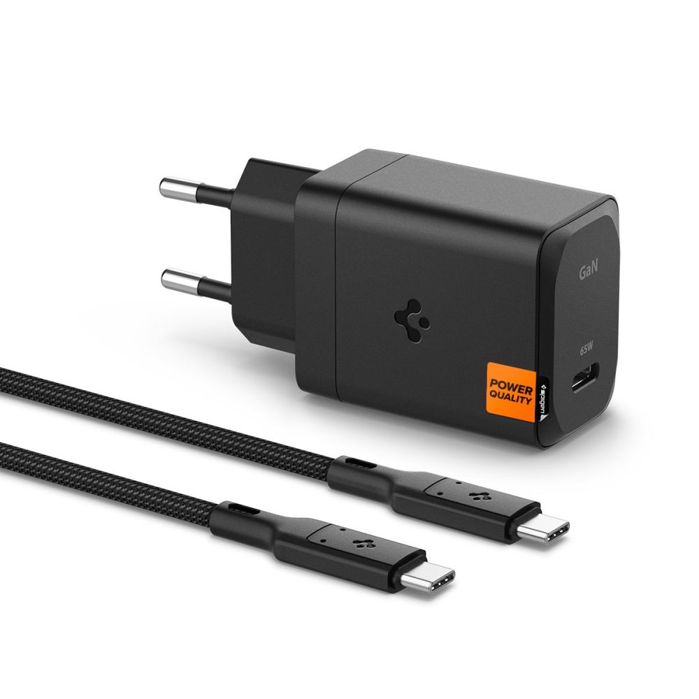 Spigen �adowarka sieciowa ArcStation Pro GaN-651 1-Port 65W + Kabel Type-C Czarna