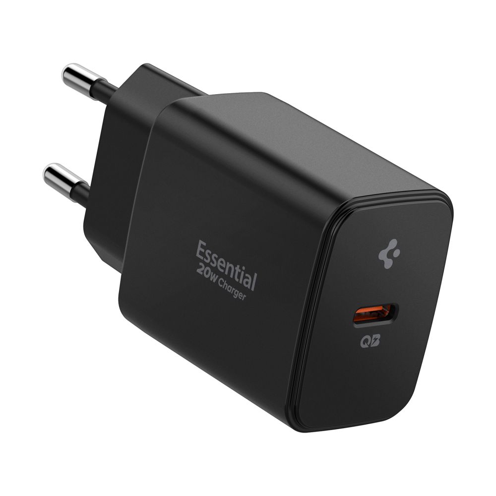 Spigen �adowarka sieciowa Essential EE201EU 1-Port 20W Czarna