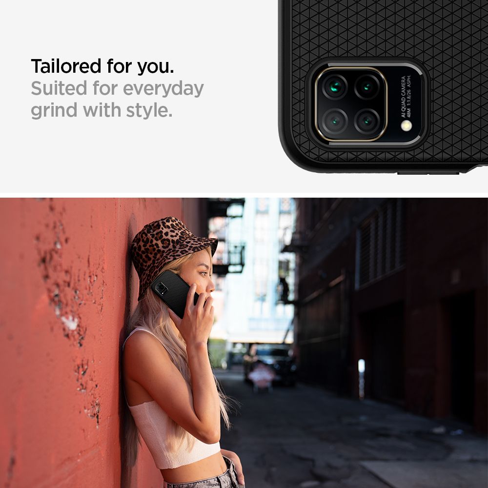 Spigen Liquid Air Czarne Huawei P40 Lite / 4 Spigen Liquid Air Czarne Huawei P40 Lite / 4