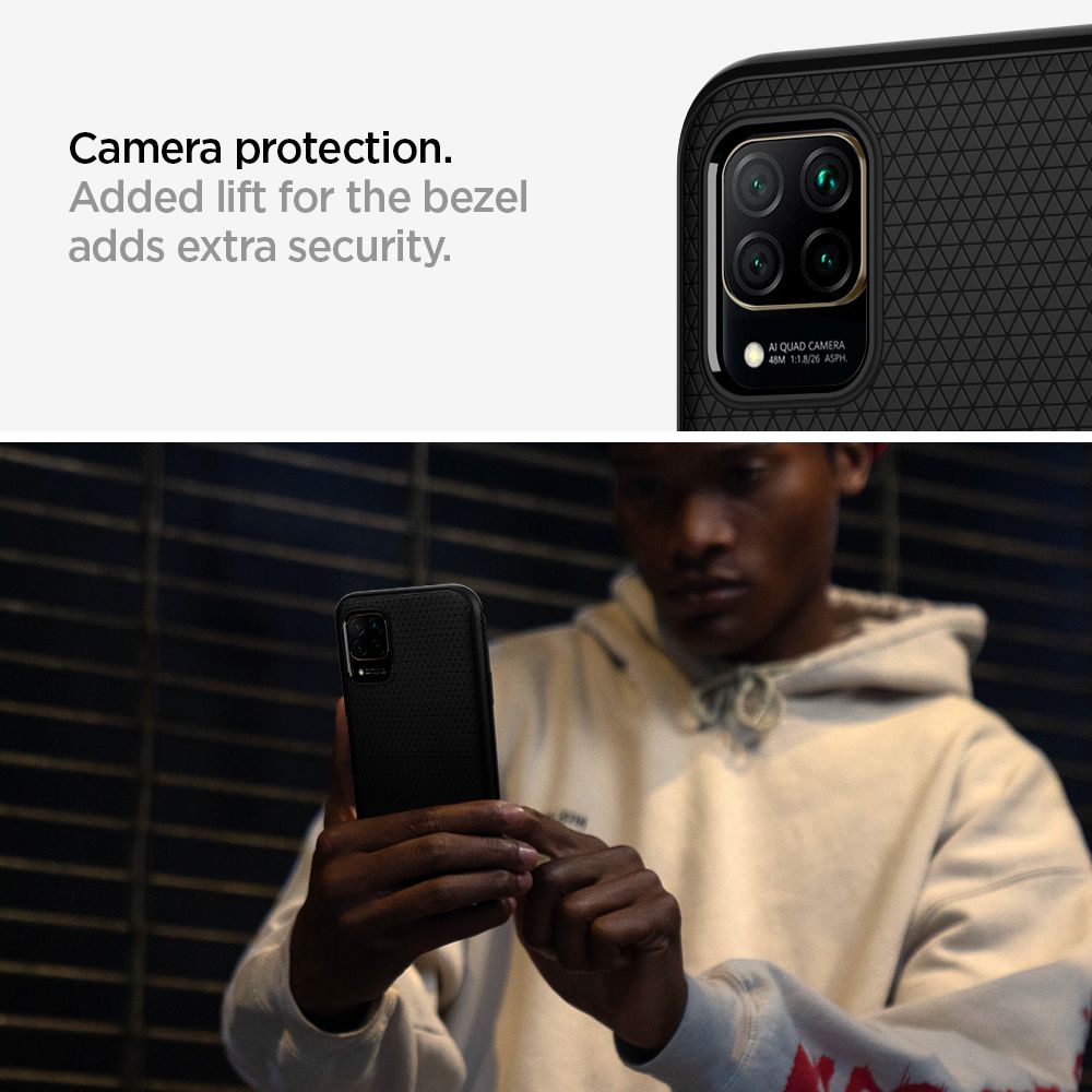 Spigen Liquid Air Czarne Huawei P40 Lite / 6 Spigen Liquid Air Czarne Huawei P40 Lite / 6