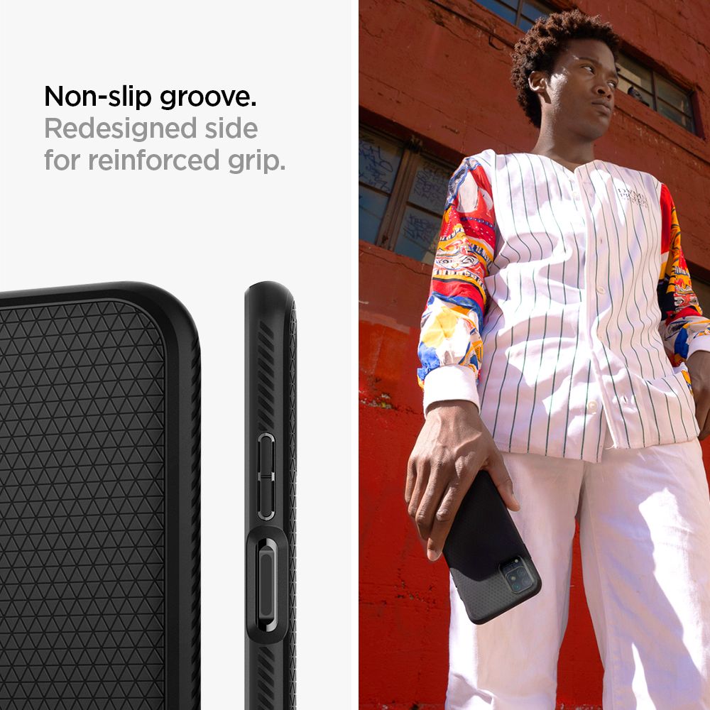 Spigen Liquid Air Czarne Huawei P40 Lite / 7 Spigen Liquid Air Czarne Huawei P40 Lite / 7