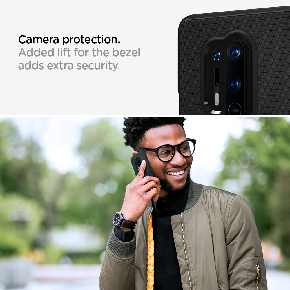 Spigen Liquid Air Czarne OnePlus 8 Pro / 5