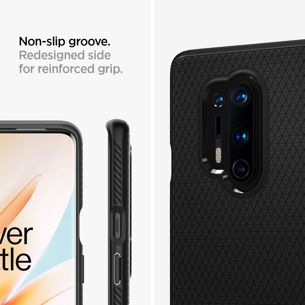 Spigen Liquid Air Czarne OnePlus 8 Pro / 6