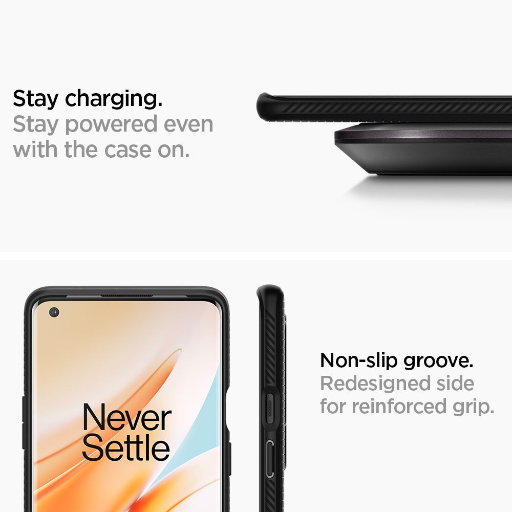 Spigen Liquid Air Czarne OnePlus 8 Pro / 8